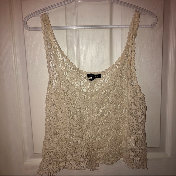 Crochet top prefect for going out everyday wear beige - Picture 1 of 4